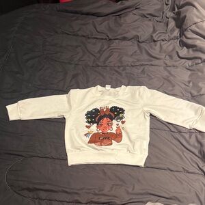 White Graphic Women's Sweater